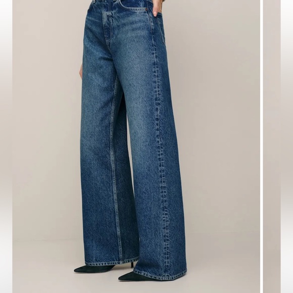 Reformation Cary Cuffed High Rise Slouchy Wide Leg Jeans - Picture 3 of 7